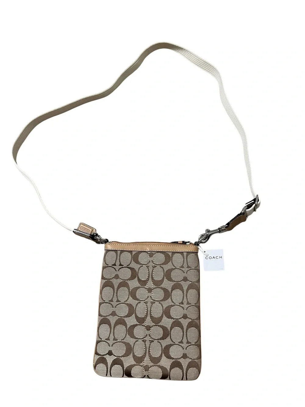 Coach Signature Canvas Crossbody Bag in Khaki